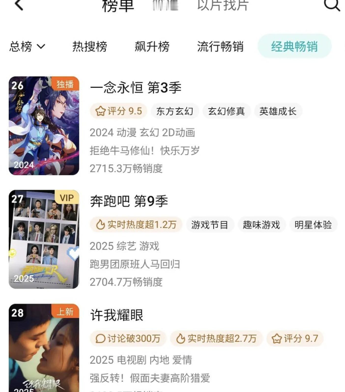 好家伙，赵露思《许我耀眼》进入腾讯视频拉新年榜了。​​​​