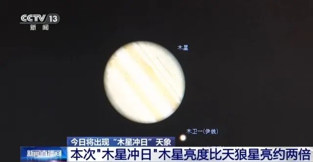 最亮时刻! 今日出现“木星冲日”天象