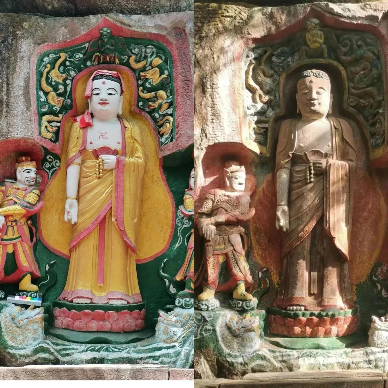 可别再给千年壁画“美颜”了！官方目前已经明令禁止。谁见过千年佛像被涂成“大红