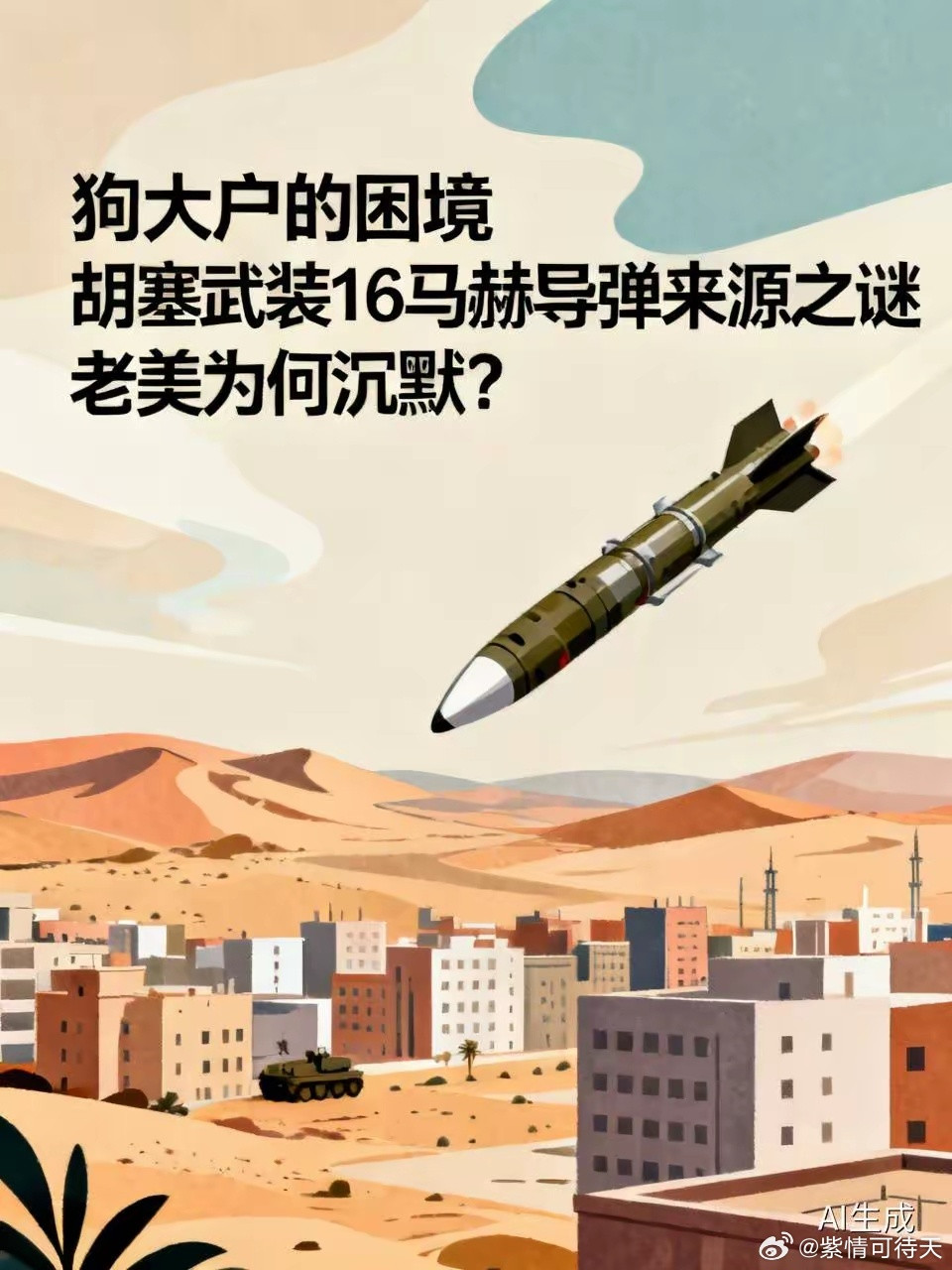 感觉狗大户真是大冤种，貌似被多方合伙做局了。胡塞武装那16马赫的导弹从哪儿来的，是公开的秘密，但是谁