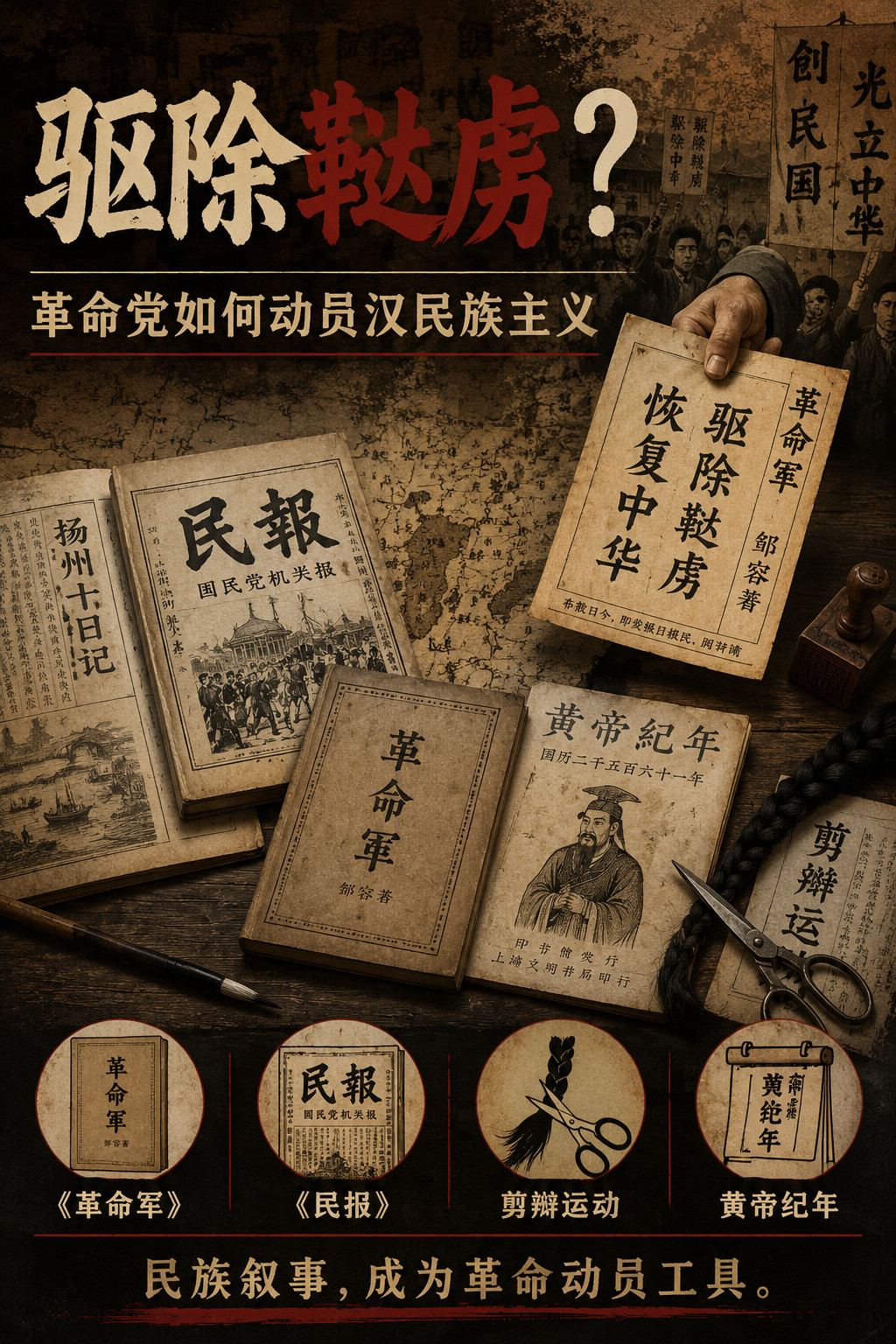 清末革命党如何使用汉民族主义反清？Claude对此解答：清末革命党人使用汉民族主