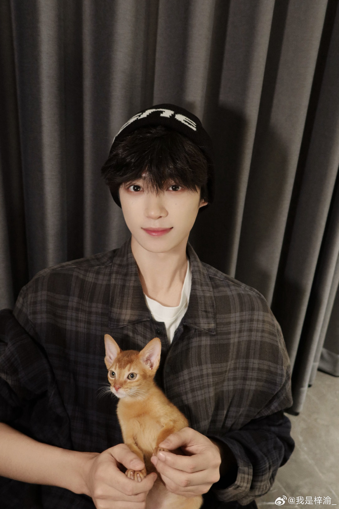 梓渝抱猫随拍梓渝抱猫随拍来啦！谁懂此图的可爱含量有多高，真的要被抱着猫猫一起合
