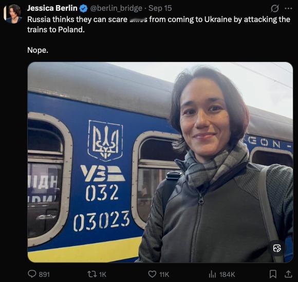 这个JessicaBerlin，她目前是美国智库CEPA(Centerfor
