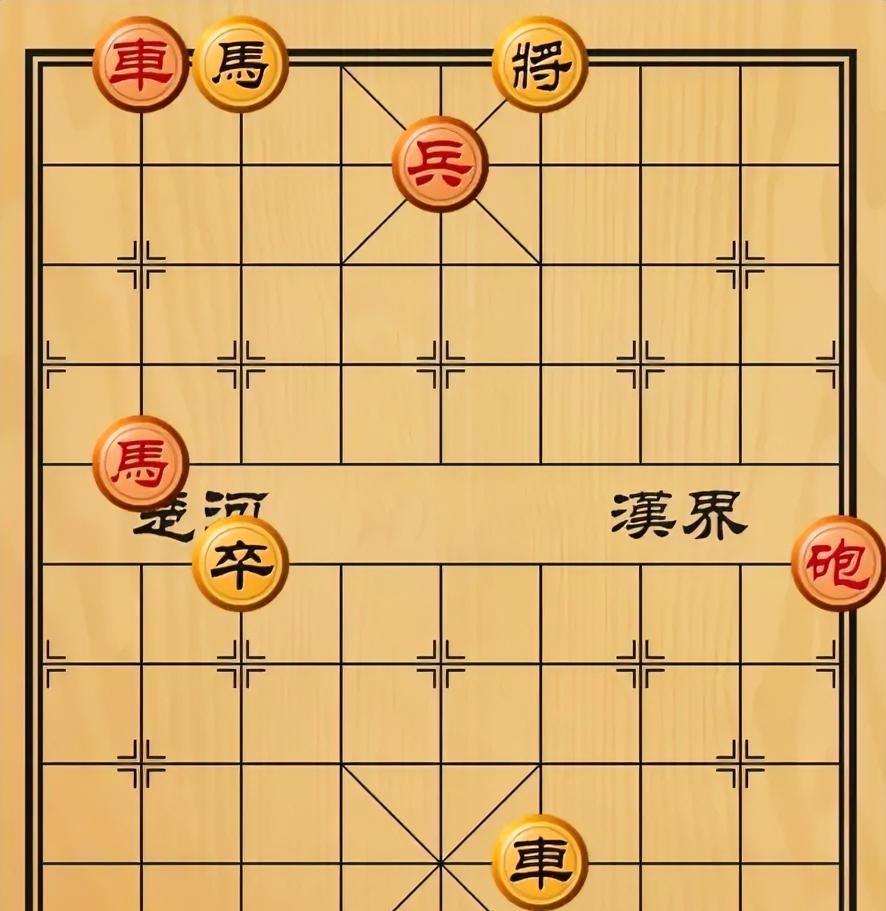 棋友们大慨已经看见，盘面上黑棋隐藏了一步叶里藏花的暗招，只要红车砍马，黑棋退炮就