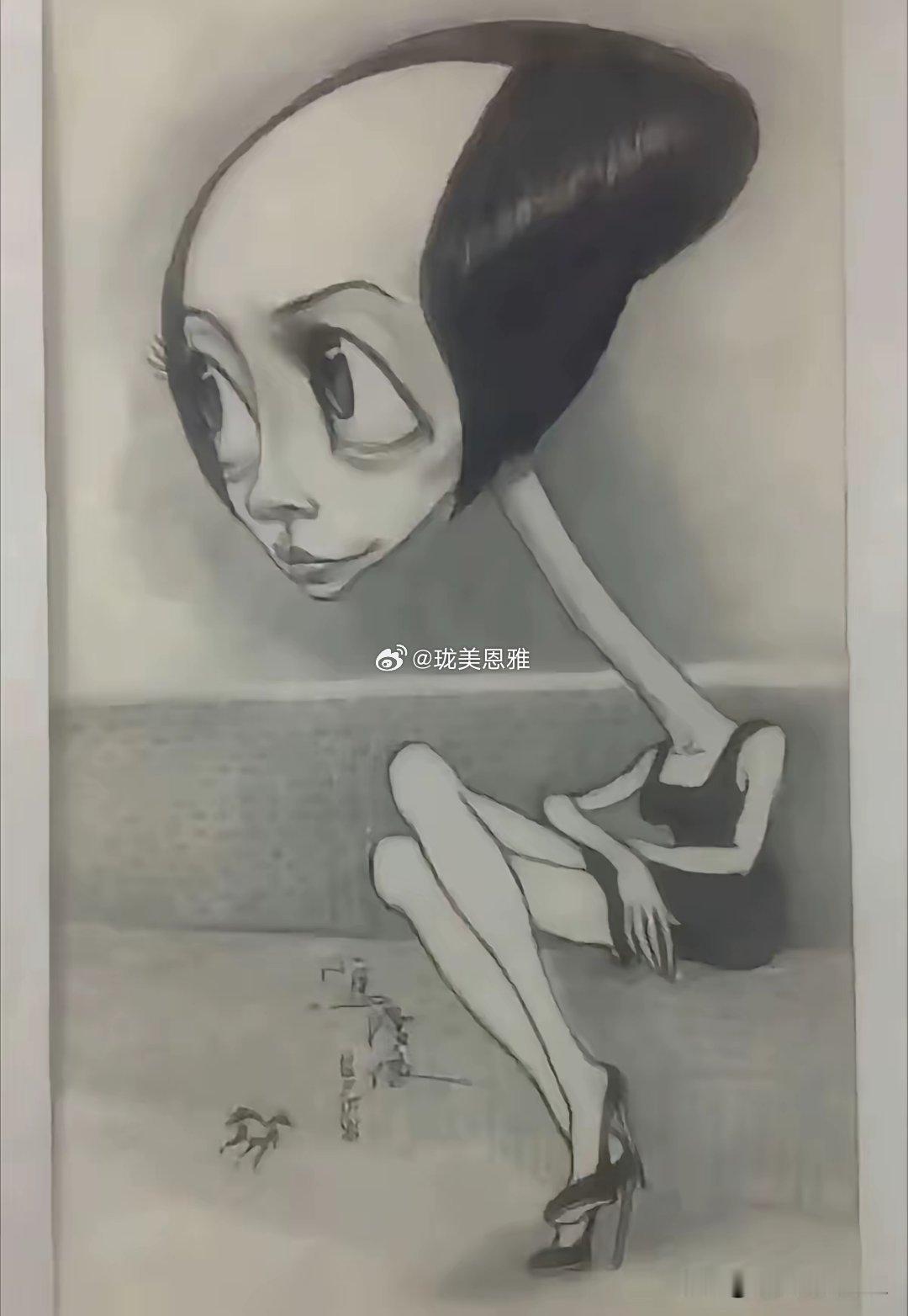 这是写真，还是漫画？画家把个人的审美观体现了淋漓尽致！