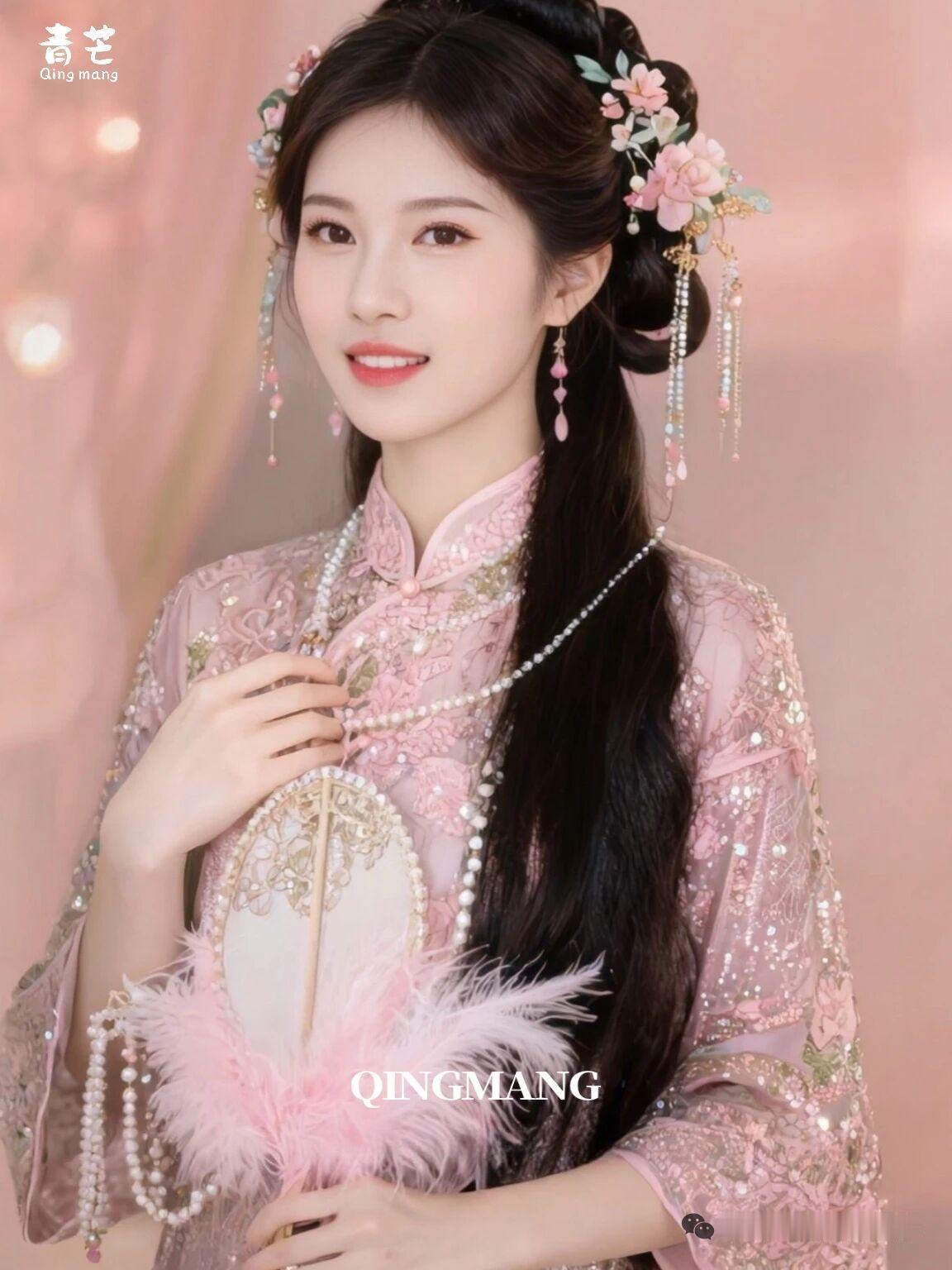 如何养成古典美女气质?粉黛美人，花簪玉簪。