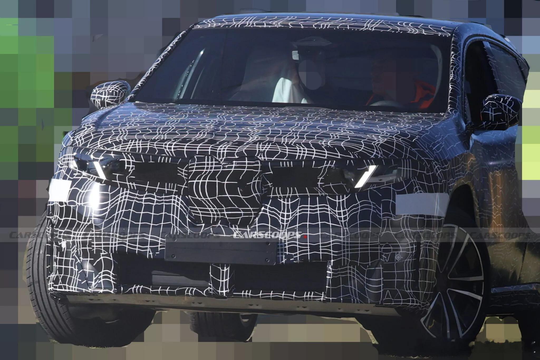 胖哥汽车频道全新一代宝马iX4的测试谍照，新车将基于NeueKlas