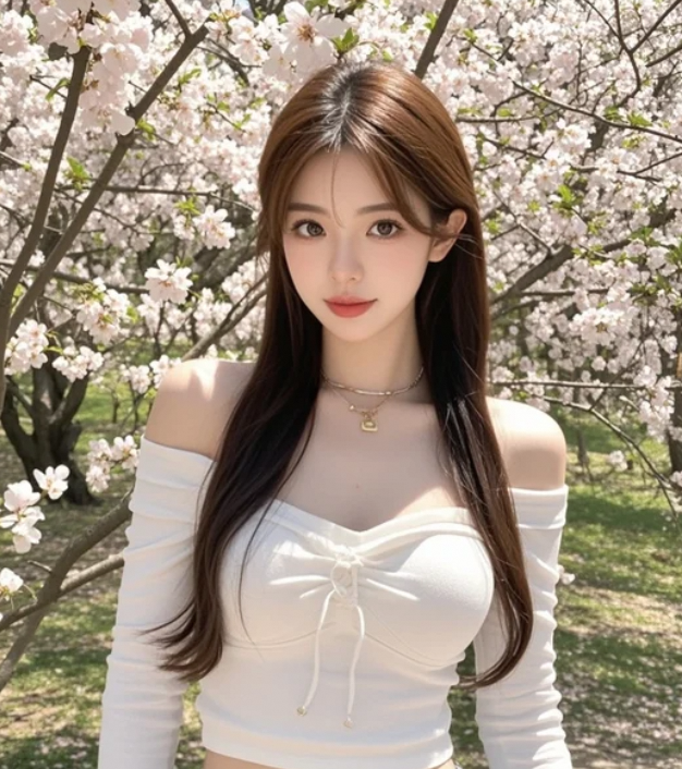 樱花树下，她让春风都变得温柔起来