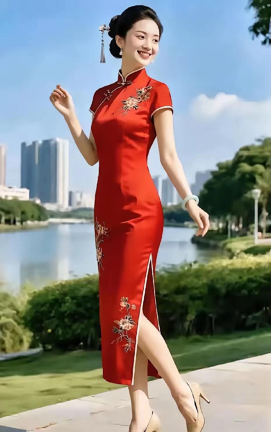 中华旗袍，文化传承。国风古韵，现代自信。岁月如歌，尽显风情。千种妩媚，万种