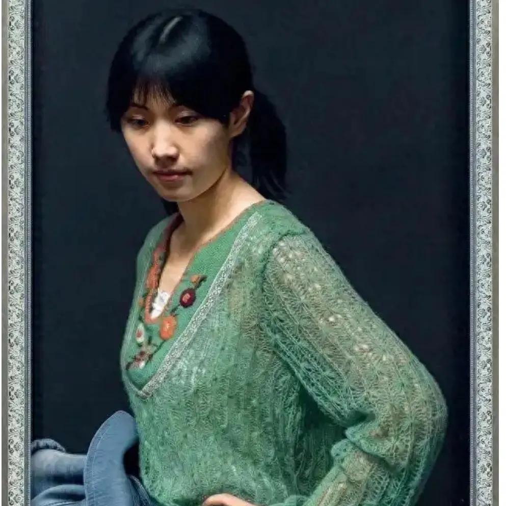 【古风】油画小姜一丝忧虑若神现，姜女其人展面前妙手丹青如摄影，嘉德展会画坛惊