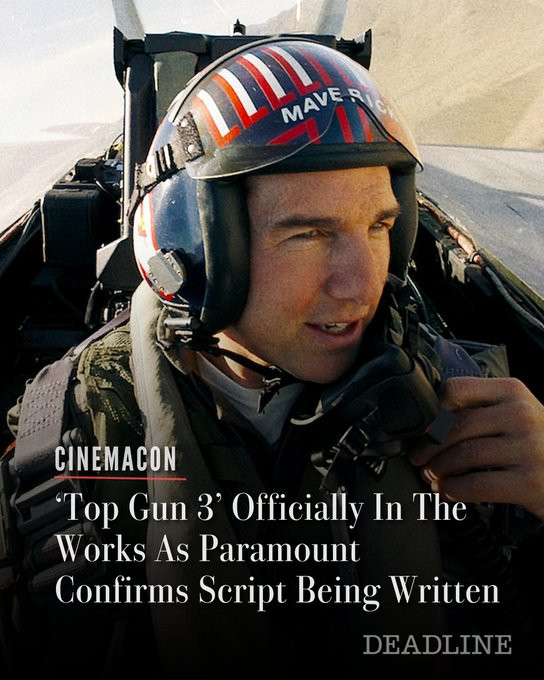 派拉蒙影业官宣，《壮志凌云3》已正式投入开发。目前剧本正由前作编剧埃伦·克鲁格执