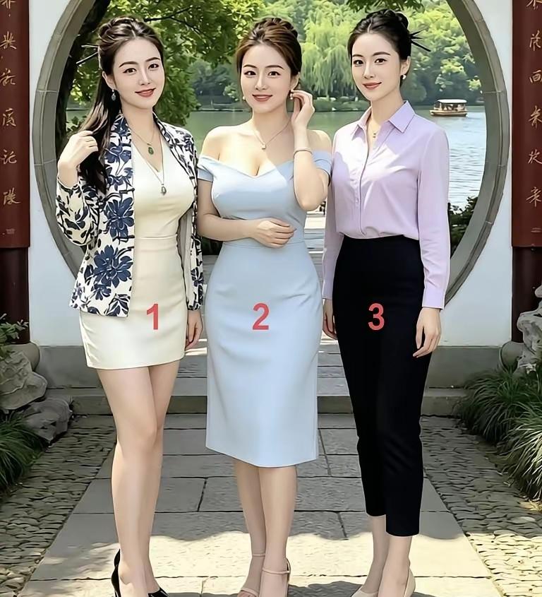 我问了二三十个男士，都说喜欢1号美女当老婆，说她洋气时髦，长相好看。你怎么选？