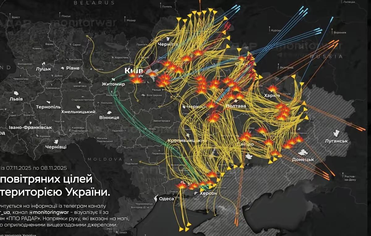 炸了、炸了，乌克兰又挨炸了！当地时间11月7日深夜，俄军又一次对乌克兰全境的机