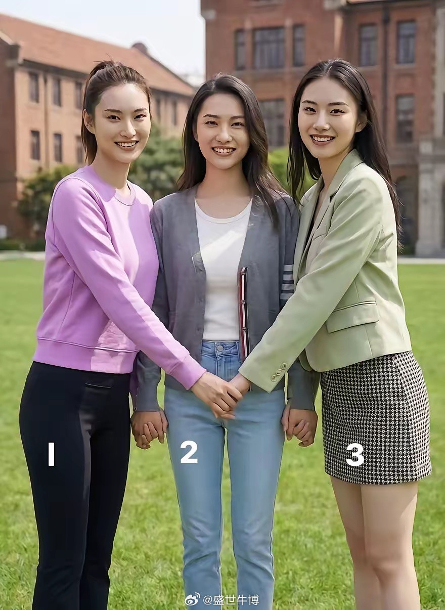 1号温柔，2号漂亮，3号受看，选出一个做老婆，我选2号，她比1号洋气，比3号美丽