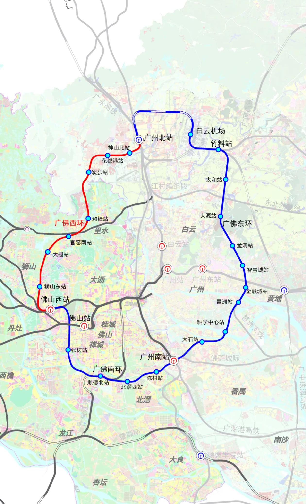 好消息，广佛环线要开通了。坏消息，跟黄埔毛钱关系都没有。