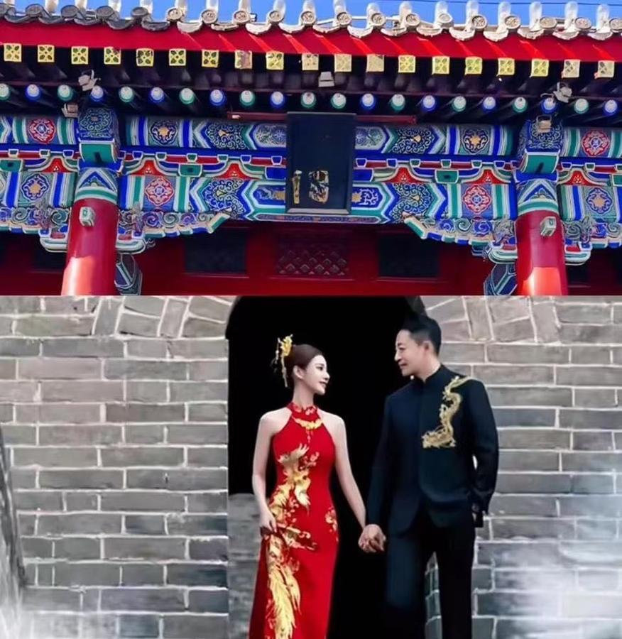 汪小菲这婚礼整得跟古装剧似的，选个郡王府办席，红绸子挂得比故宫还扎眼。嘴上说二婚