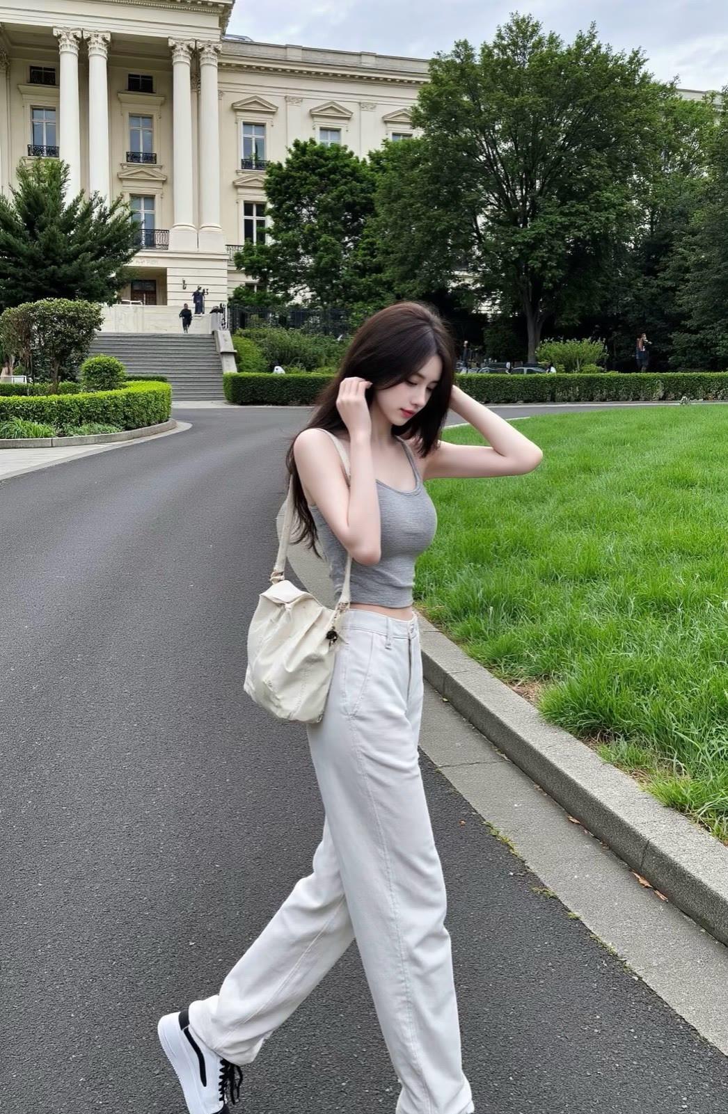 漫步在校园的林荫道上，感受青春的气息。