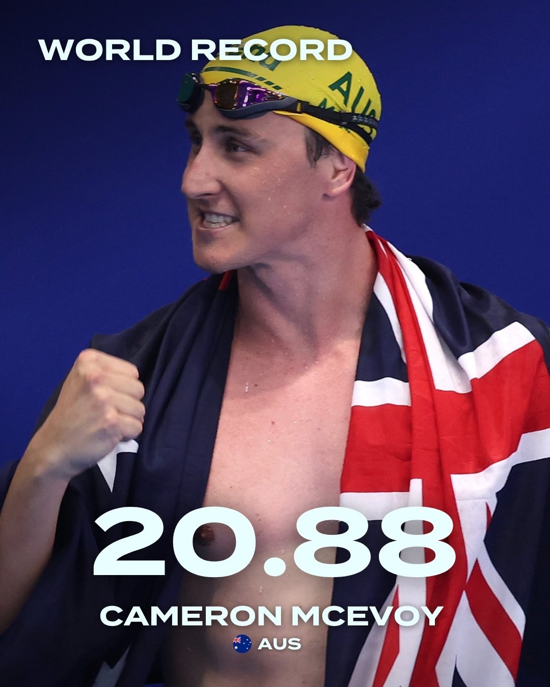 中国观众见证历史了：男子50米自由泳的世界纪录竟然在中国游泳公开赛上被麦克沃伊破