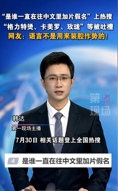 如果连好好说话都成了门槛，这种高级不要也罢！7月30日，是谁一直在中文里加片假