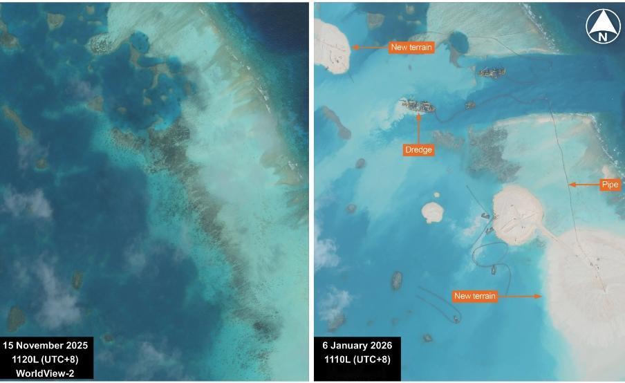 南海寸土不让有些外媒一看到南海有施工动静，就开始渲染“争议”“紧张”“威胁”。