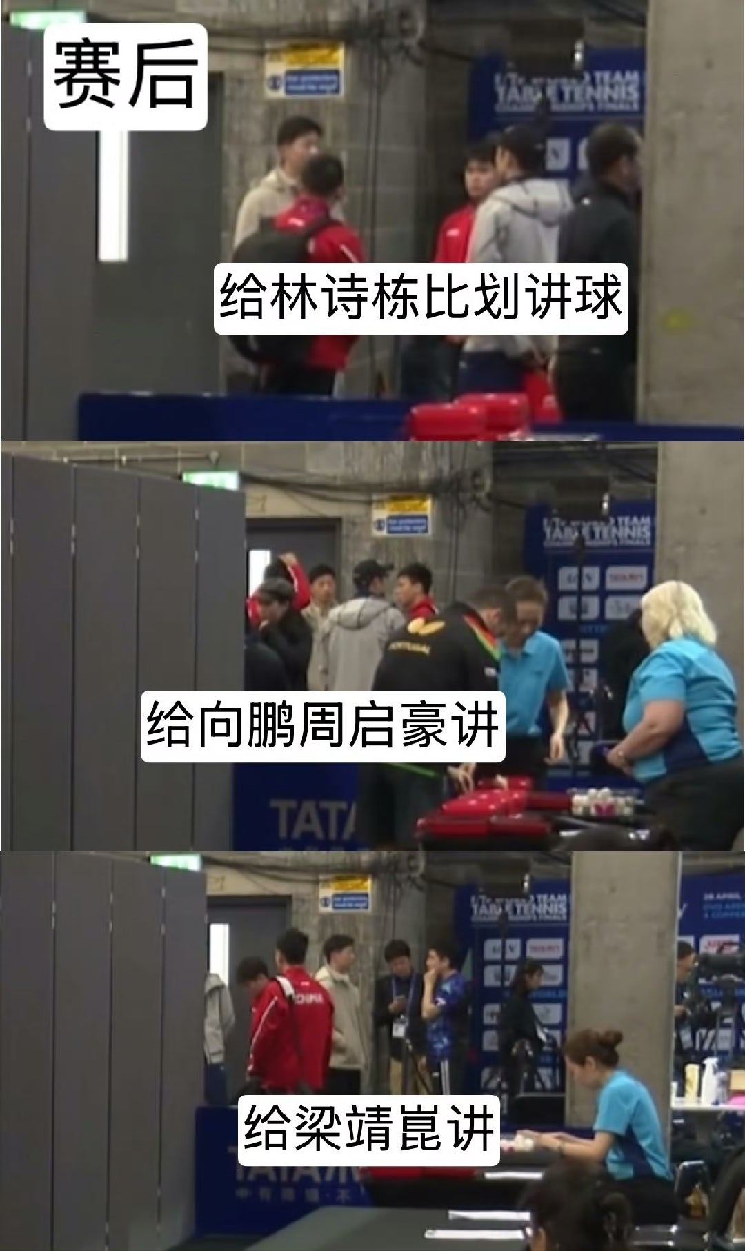 马龙观赛从沙发到看台去给央视解说的闫安说的也是投诉的是没有vip证的陪练，马龙
