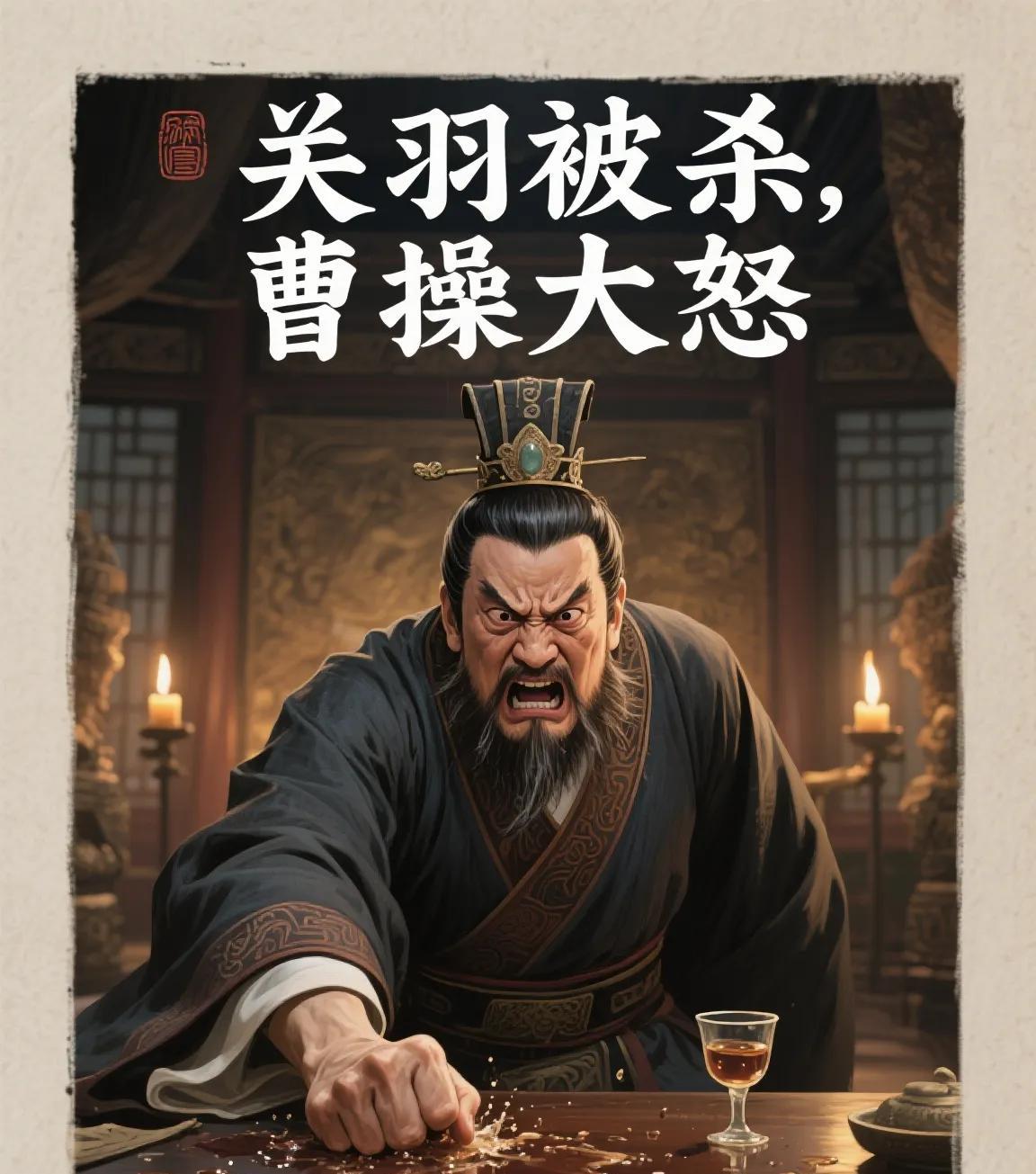 关羽被杀，曹操大怒，为什么？建安二十四年冬，一代武圣关羽的头颅，被装在一个木匣