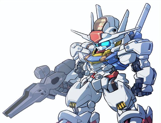 Q版风灵、海兹尔、GP03等高达插画, 太阳炉海牛高达大家见过吗?