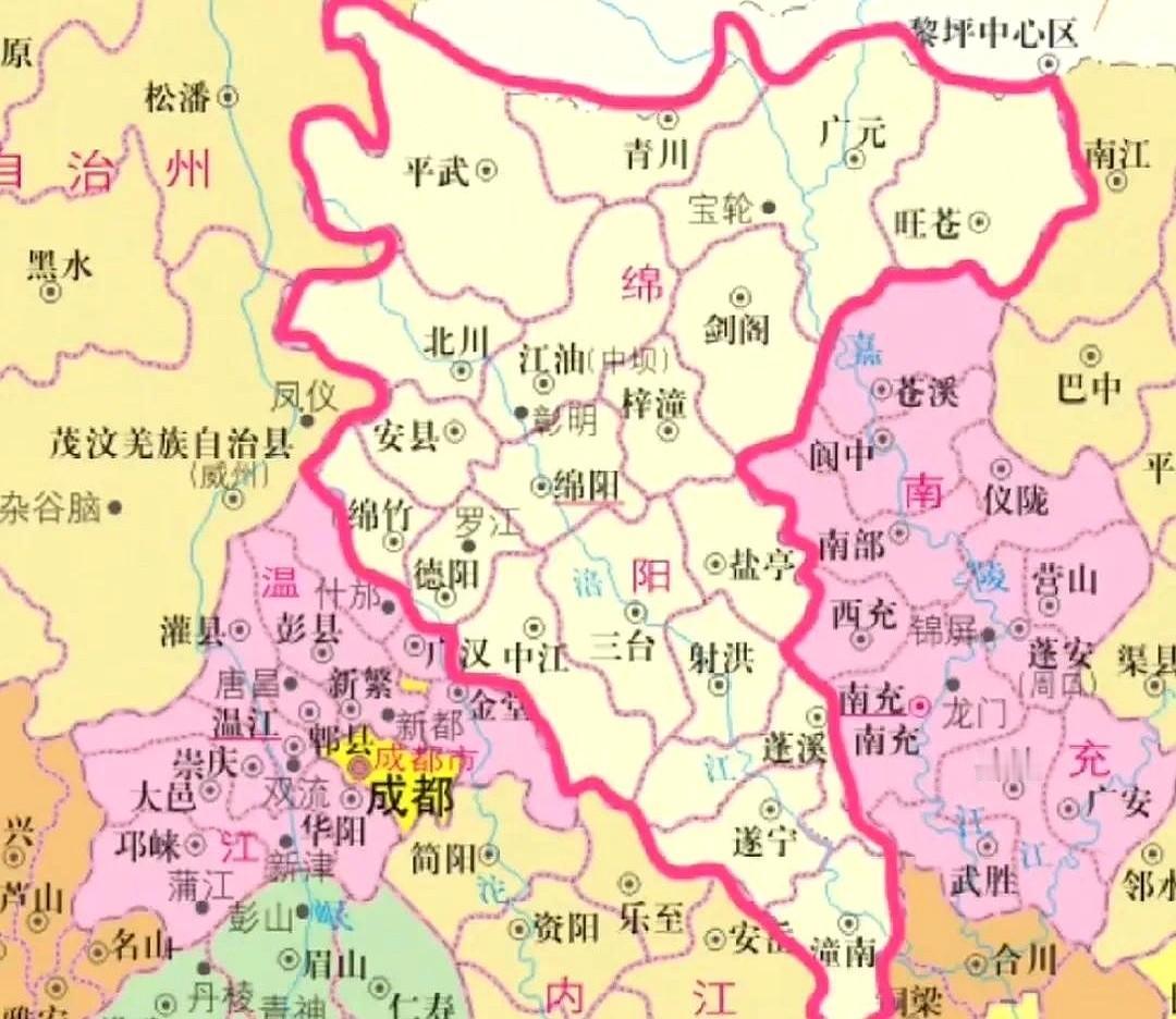 曾经的经济强区被拆分。如今兄弟城市人均GDP差近一倍。想当年，老绵阳地区
