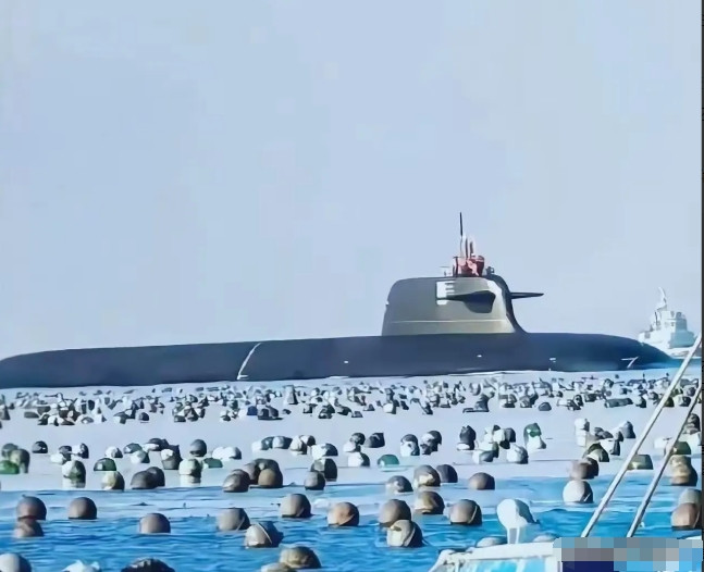 这种093改进型核潜艇看上去还行，它是我国自行设计建造的。这款攻击型核潜艇外观