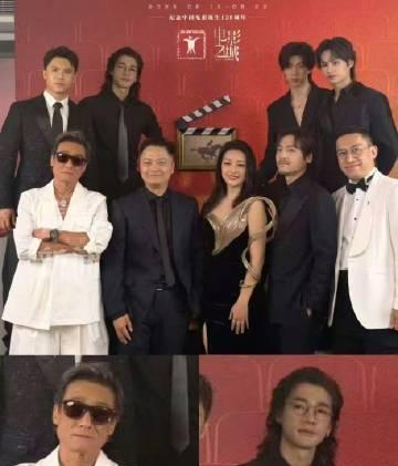 #梁家辉此沙父子感好强#，两人同框画面太绝！都帅，大长腿、气质超绝，妥妥的神仙选