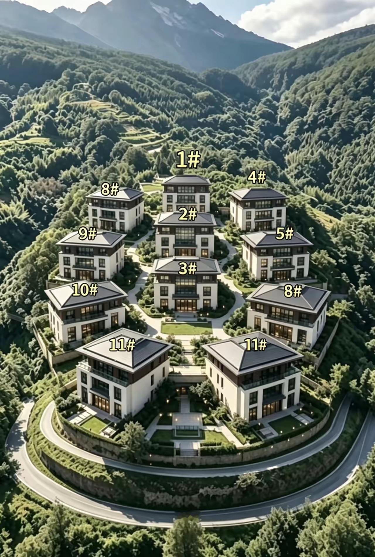 哪一栋是楼王呢？有哪位懂风水的指点一下如果是你的话，你会买哪一栋别墅？