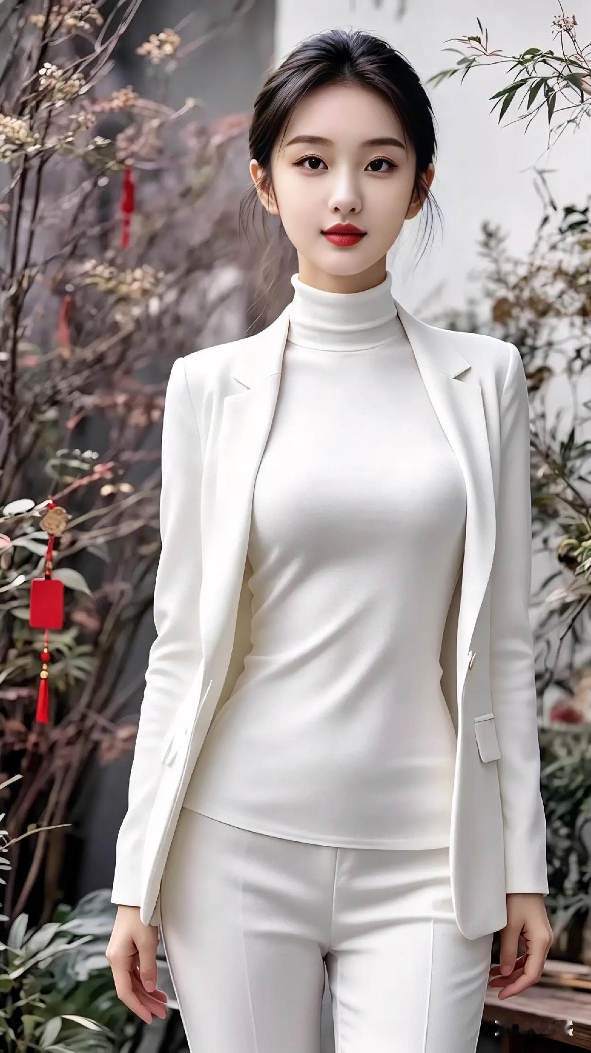 青春美少女，清新脱俗，干净清爽。分享美女穿搭服饰ai气质美人AI清透少