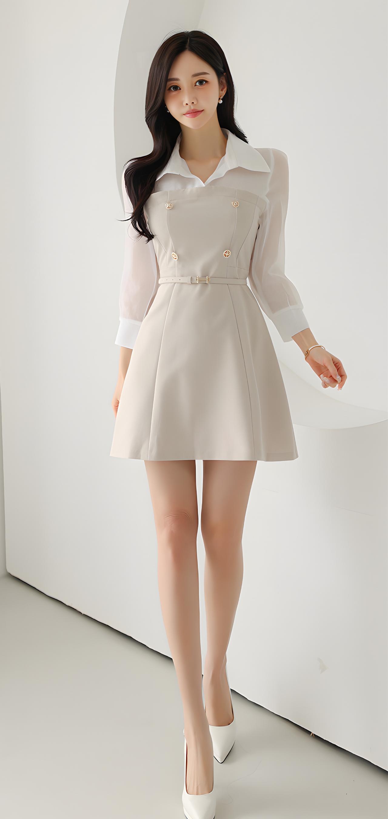 优雅气质穿搭，简约白裙搭配，清新自然，完美展现女性魅力。