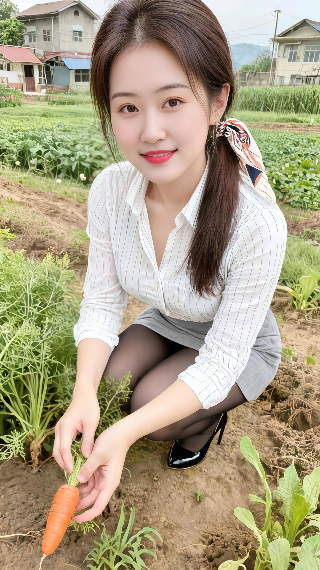 我的乡村生活甜美女孩田园生活乐趣多穿搭