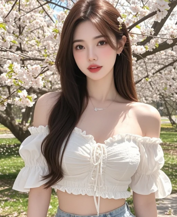 樱花树下的她，是春天写给世界的信