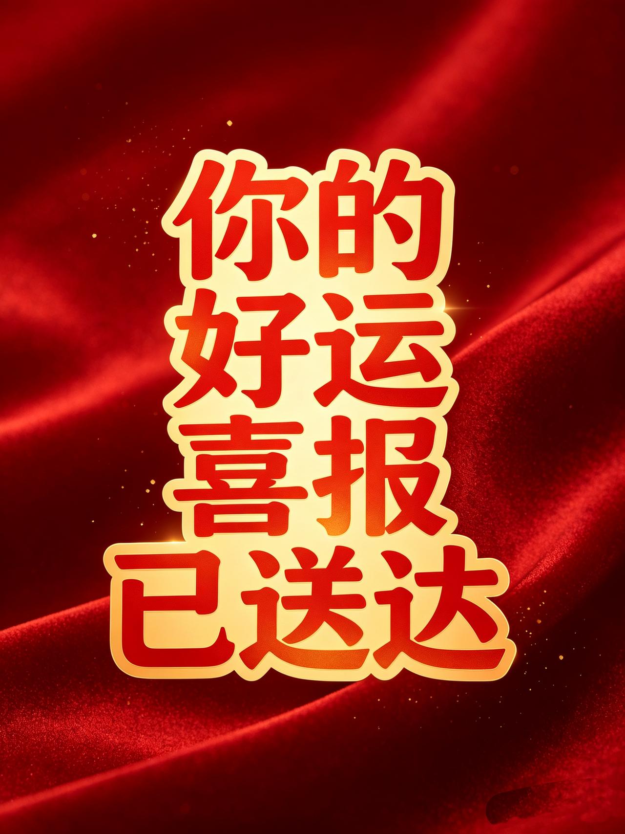 再忙也要查收，专属于“你的好运喜报”！请先放下手边的忙碌，认真查收这份专属