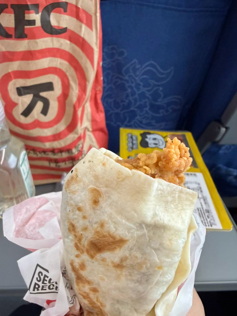 甜筒好吃，鸡翅鸡腿好吃，鸡肉卷好吃，甜辣鸭翅好吃😋快乐的吃完坐动车上了，把今天剩下的一点点工作搞完