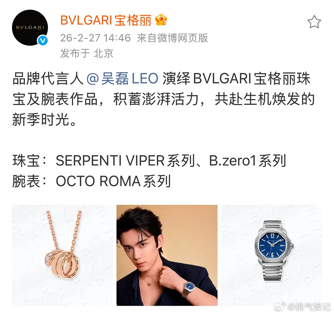 退休老头子作妖，大使自宣，我们宝格丽只好紧急抱住唯一男代言人大腿