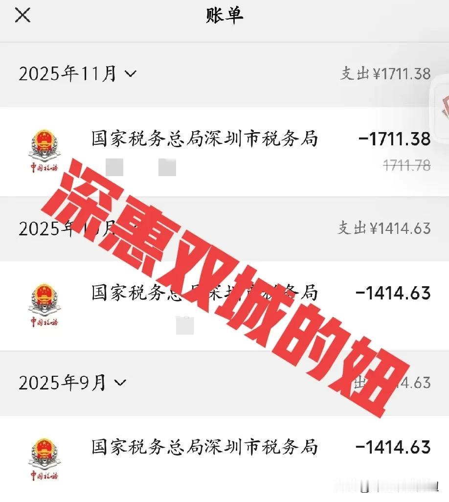 深圳社保缴费又涨价了啊。刚看了一下社保缴费记录，这个11月交了1711.38，