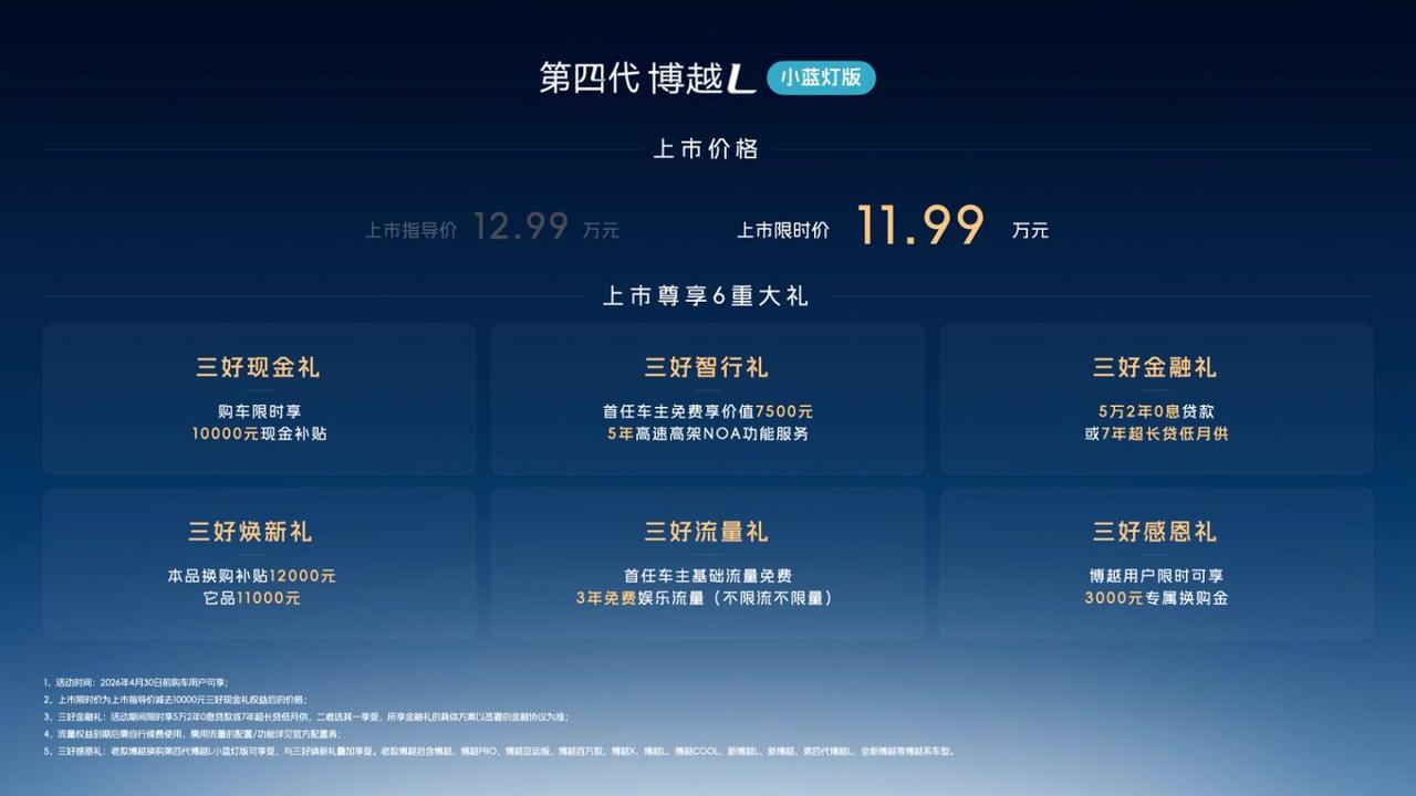 第四代博越L小蓝灯版上市：燃油车辅驾水平再提升。 和大家聊聊刚上市的第四代博