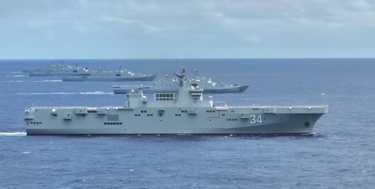 南海舰队几乎全部远洋登陆力量，2艘075+4艘071，世界上仅次于美国的第二远洋