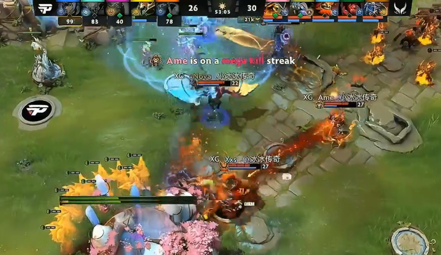 不容易，XG第一局劣势翻盘paiNGaming，这盘队伍暴露的问题很多打的也实