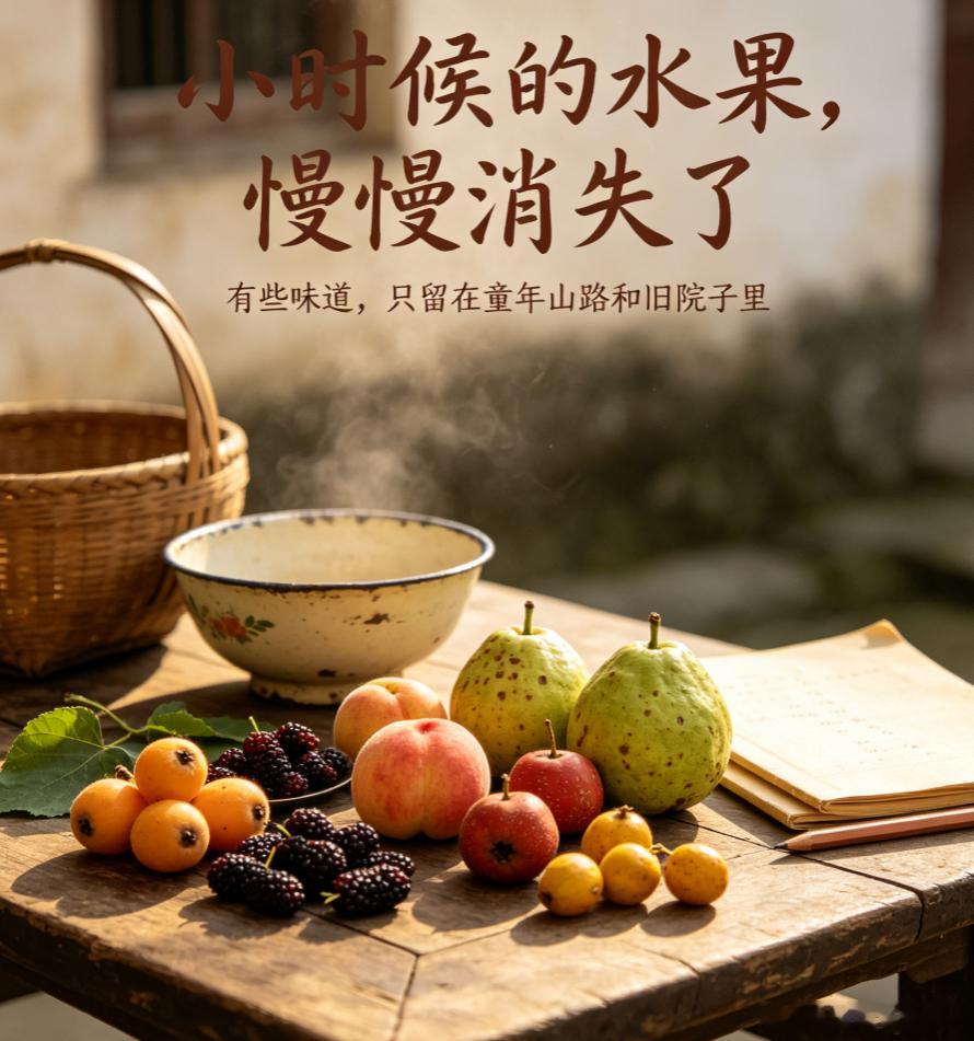 小时候吃的很多水果，真的在慢慢消失。前几天回老家，我妈买了几个"本地西瓜"，切开