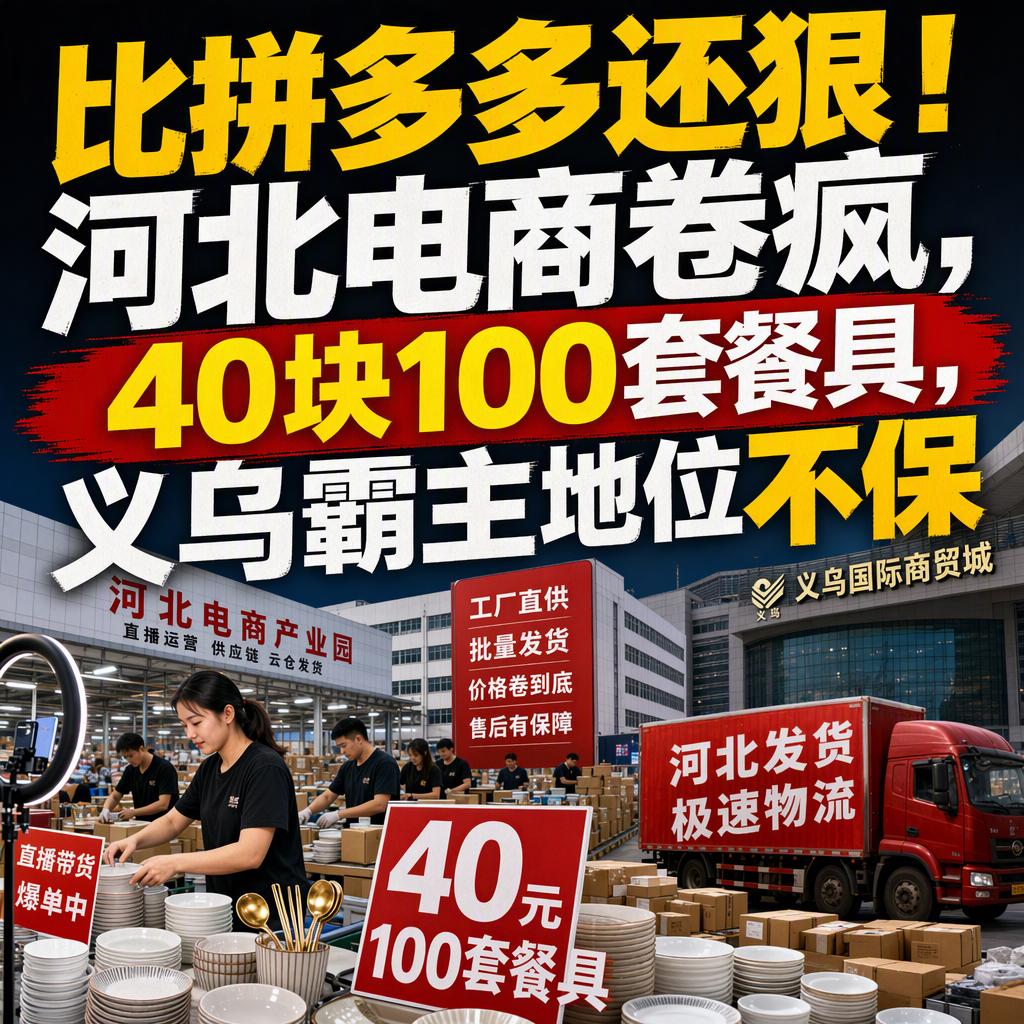 很多人觉得拼多多已经把低价做到头了，但河北这次直接把桌子掀了。40块钱100套一