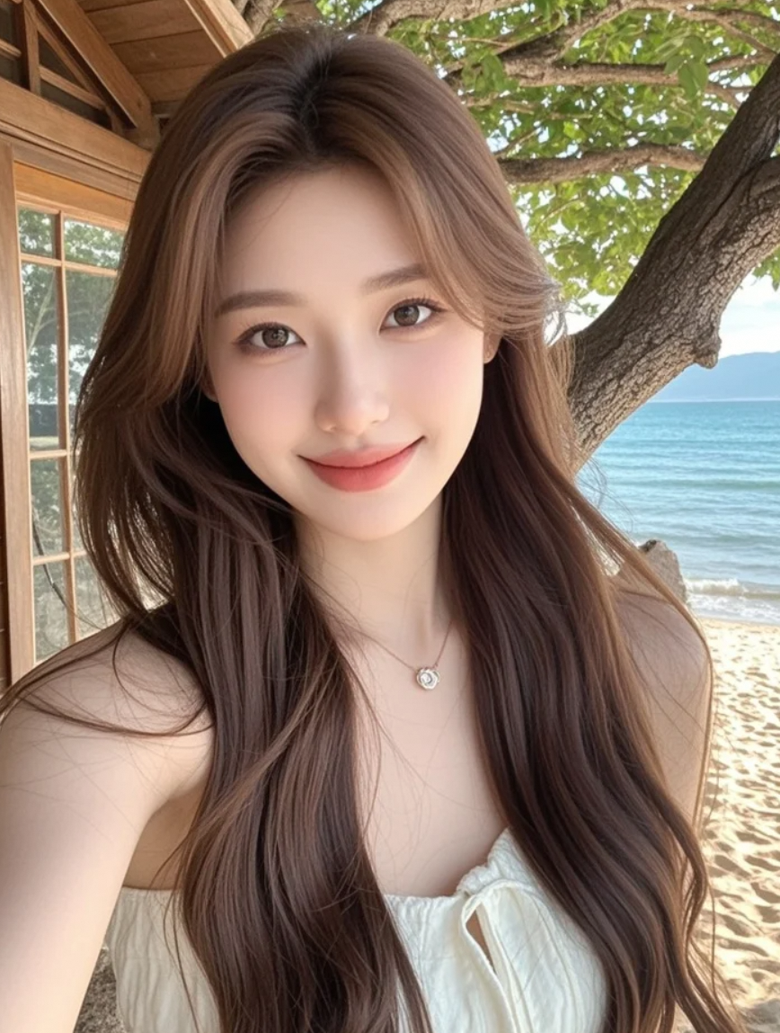 沙滩定格心跳，我的眼波里有整片海，你看见了吗？