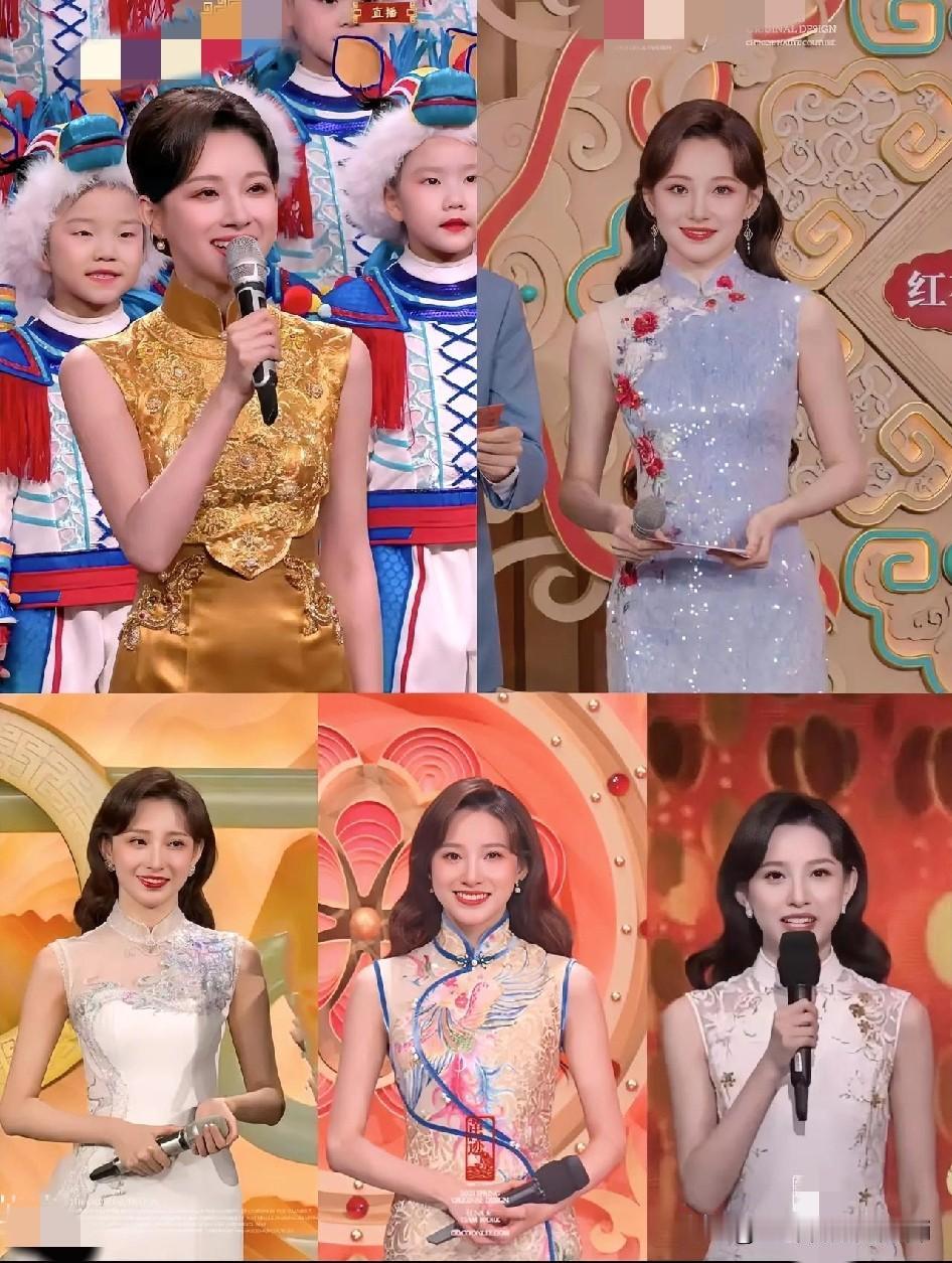 听劝了马凡舒的春晚造型，今年果然还是变了一改往年的披发，直接以利落盘