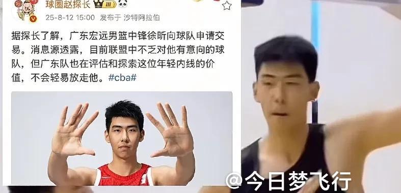 徐昕交易转会若成事，对广东队来说不是坏事！据媒体人报道，广东队徐昕提出转会交易