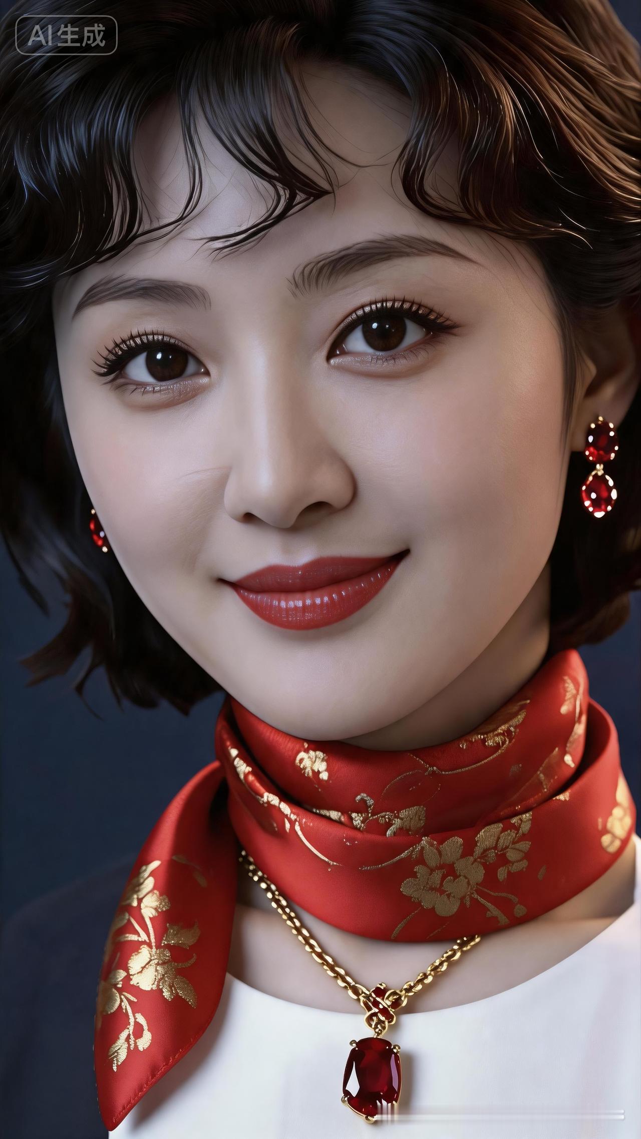 优雅红裙，闪耀珠宝，尽显东方韵味！