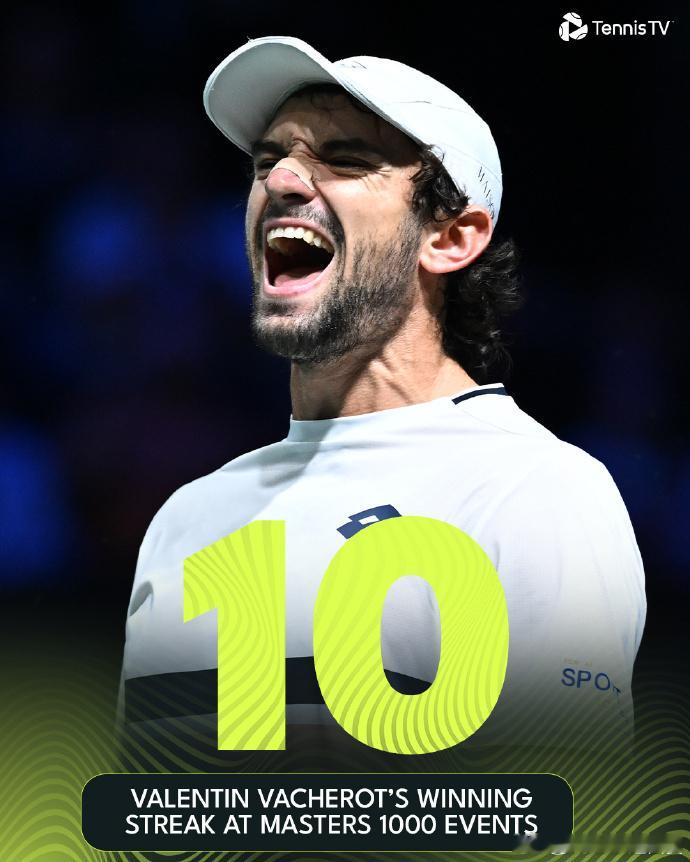 ATP1000巴黎大师赛第3轮,新科上海大师赛冠军瓦舍罗7-6(4)、6-4战胜