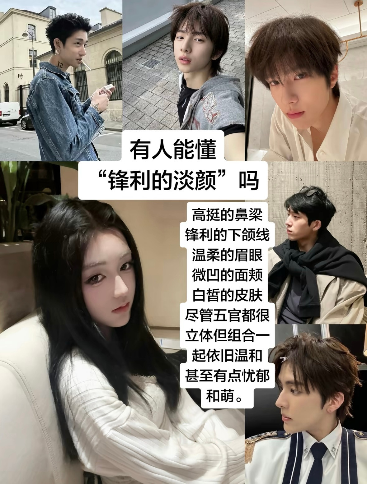 博主好会形容原来我一直喜欢的叫幼骨脸和锋利的淡颜….